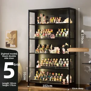 Luxury Glass Door Wood Cabinet - Thumbnail Image 5