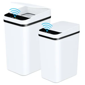 2 Pack 12L & 18L Automatic Trash Can Touchless Motion Sensor