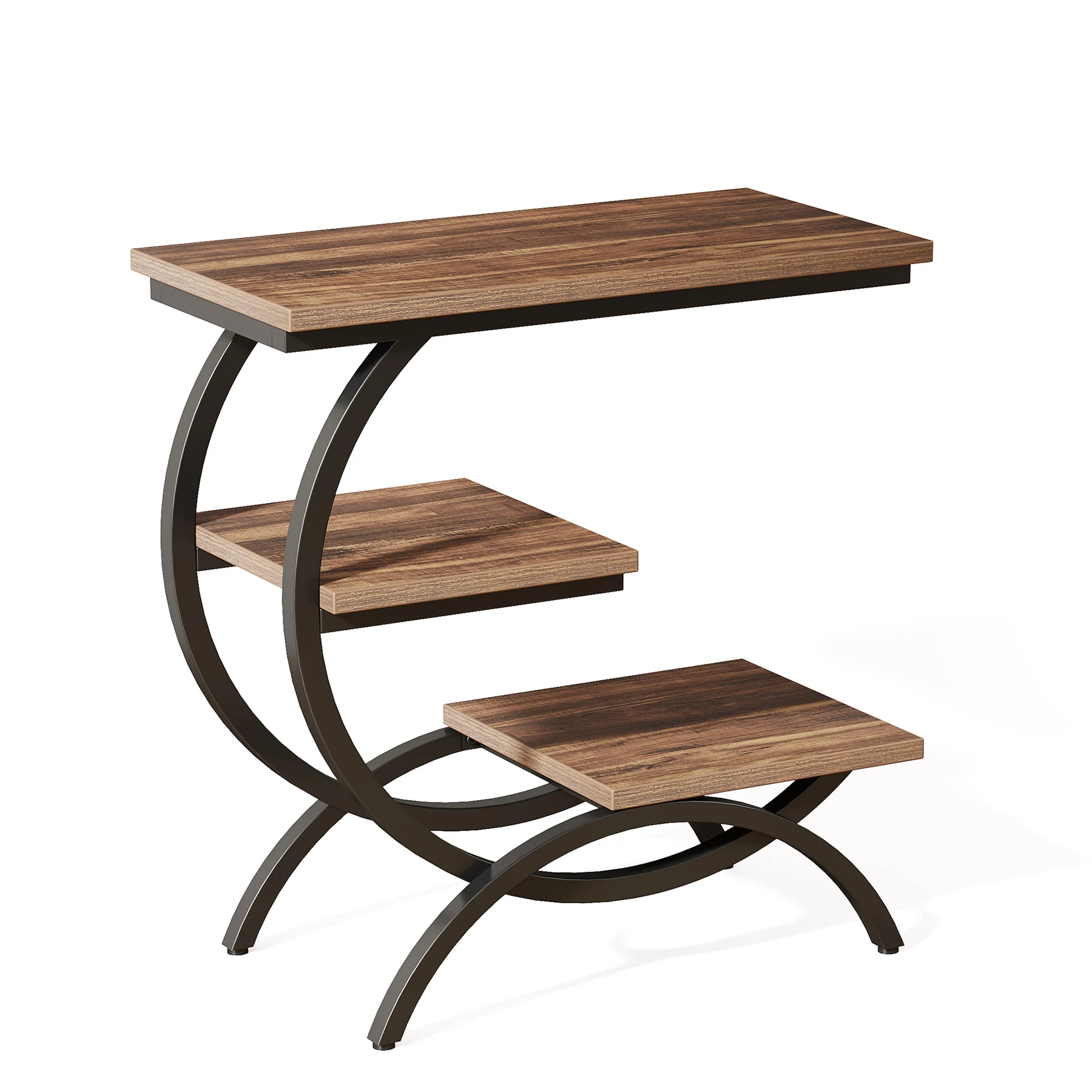 C-Shaped End Table,3-Tier - Image 8