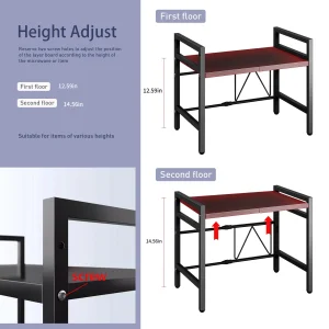 1pc Expandable 42-64cm Microwave Shelf Organizer - Thumbnail Image 3