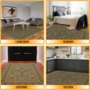 VIKAMA Washable Foldable Cashmere Carpet - Thumbnail Image 6