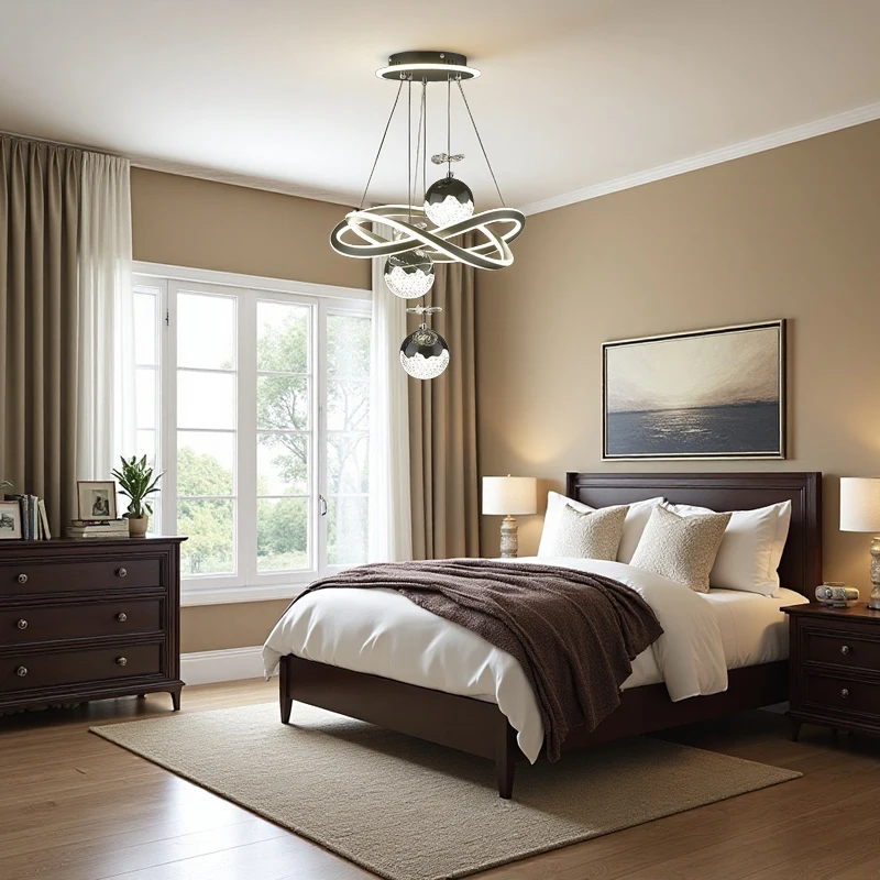 LED Chandelier with Three Spherical Lamps - Image 7