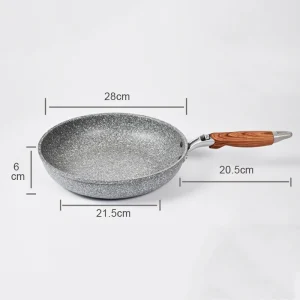 Durable Stone Frying Wok Pan Non-stick Ceramic - Thumbnail Image 6
