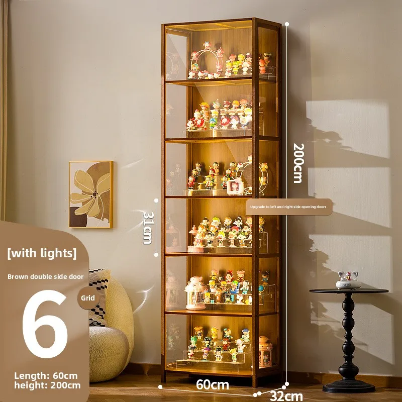 Luxury Glass Door Wood Cabinet - Image 18