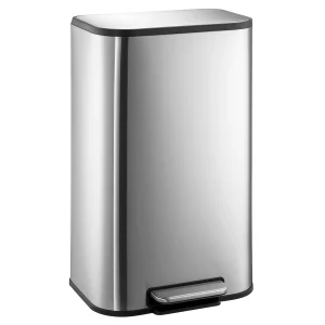 20/50L Stainless Steel Kitchen Trash Can Soft-Close Lid - Removable Inner Bucket  Hands-Free