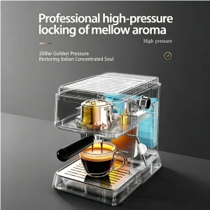 Espresso Coffee Machine Fast Heat Auto Extraction Milk Frother - Thumbnail Image 3