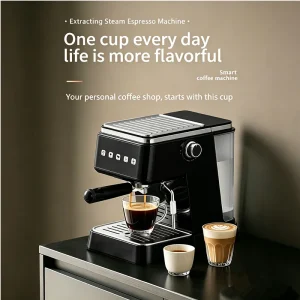 Espresso Coffee Machine Fast Heat Auto Extraction Milk Frother - Thumbnail Image 5