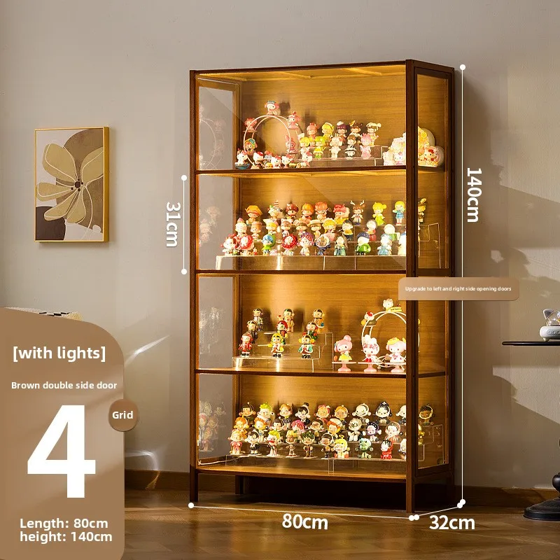 Luxury Glass Door Wood Cabinet - Image 11