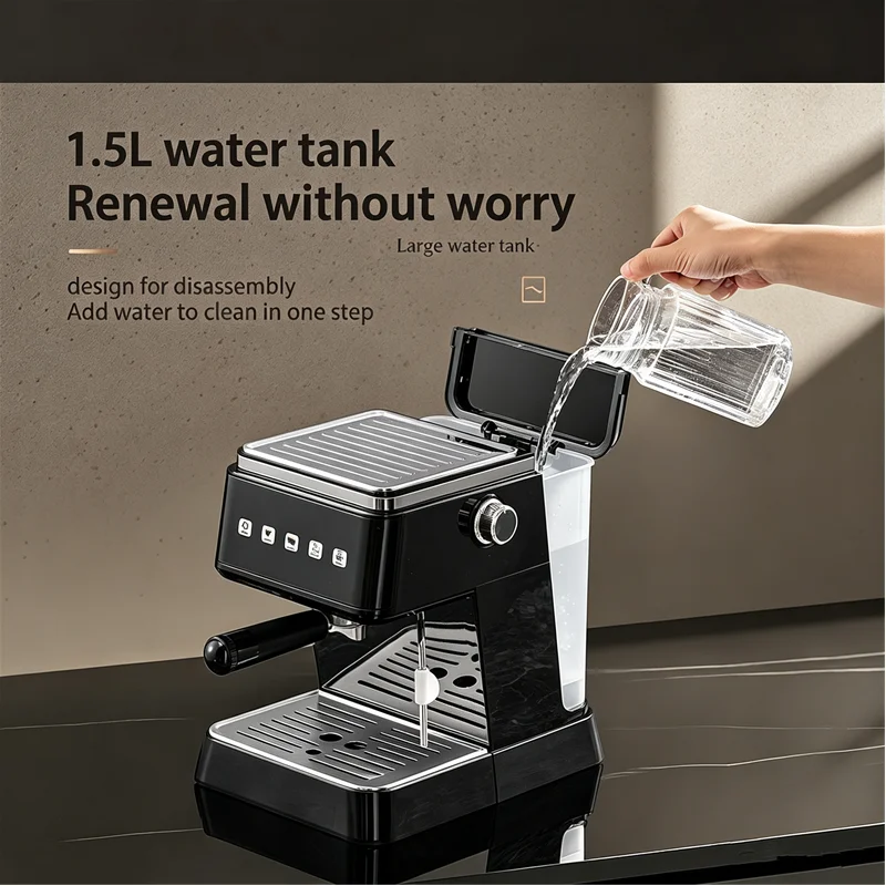 Espresso Coffee Machine Fast Heat Auto Extraction Milk Frother - Image 4