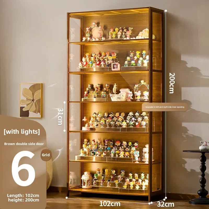 Luxury Glass Door Wood Cabinet - Image 3