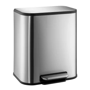 20/50L Stainless Steel Kitchen Trash Can Soft-Close Lid - Removable Inner Bucket  Hands-Free - Thumbnail Image 11