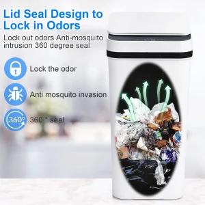 2 Pack 12L & 18L Automatic Trash Can Touchless Motion Sensor - Thumbnail Image 4