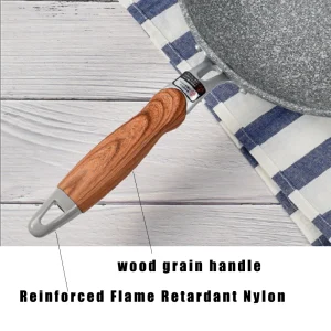 Durable Stone Frying Wok Pan Non-stick Ceramic - Thumbnail Image 3