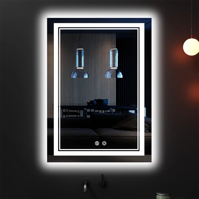 LED Mirror with Lights, Anti-Fog Wall Mount Dimmable Touch Control Backlit - Image 8