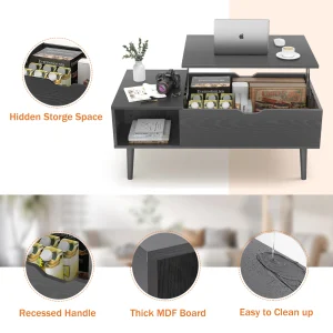Lift Top Coffee Tables 39.37"x19.7" - Thumbnail Image 2