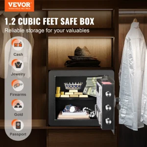 1.2/0.5 Cubbic Ft Electronic Safe Deposit  Box W/ Digital Access & Override Keys - Thumbnail Image 2