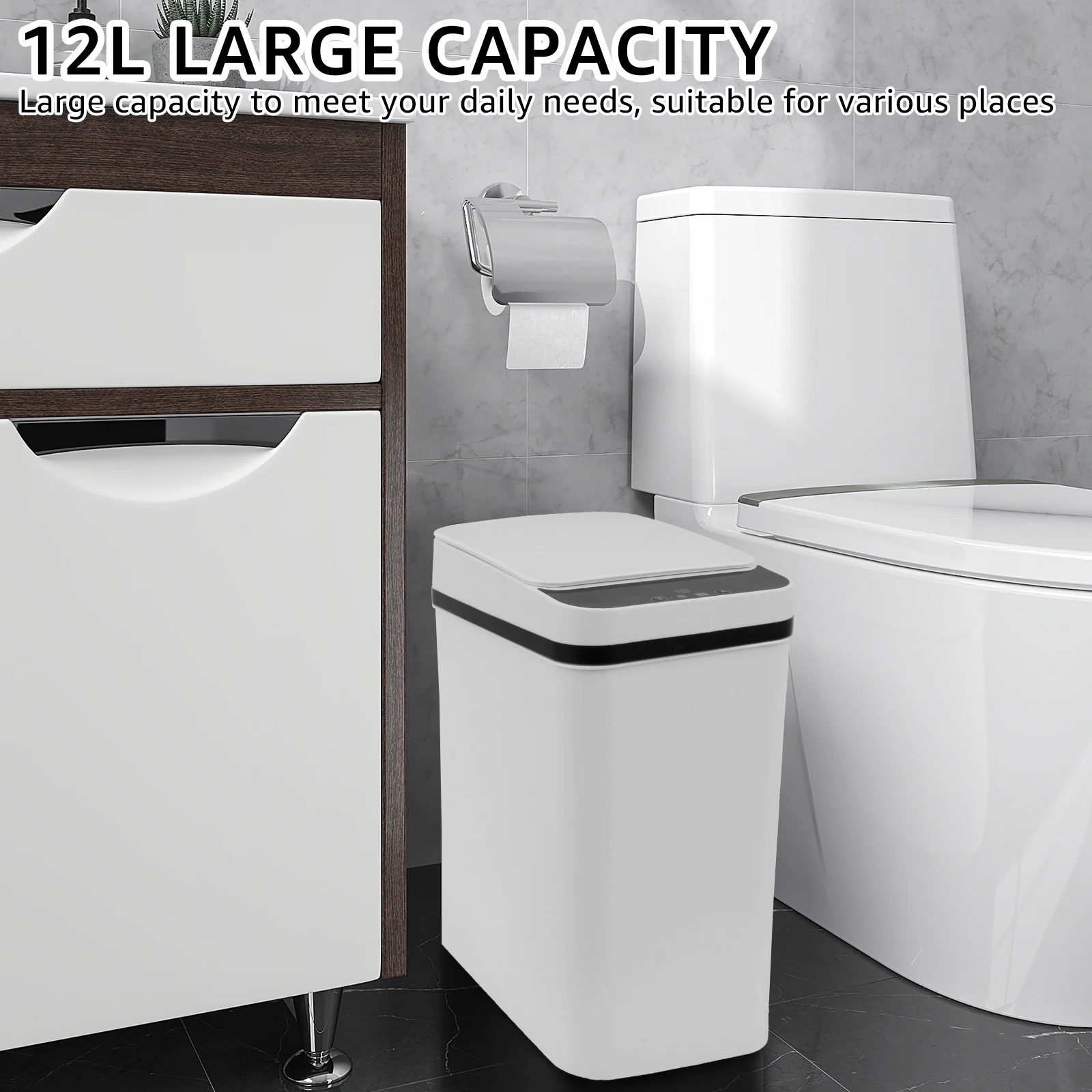 Automatic Sensor Trash Can 12L Touchless - Image 2