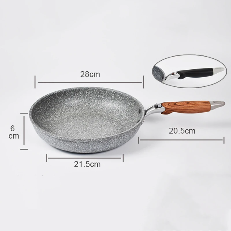Durable Stone Frying Wok Pan Non-stick Ceramic - Image 4