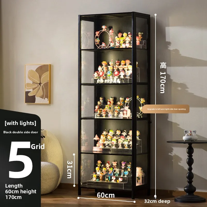 Luxury Glass Door Wood Cabinet - Image 16