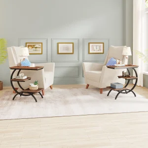 C-Shaped End Table,3-Tier - Thumbnail Image 6