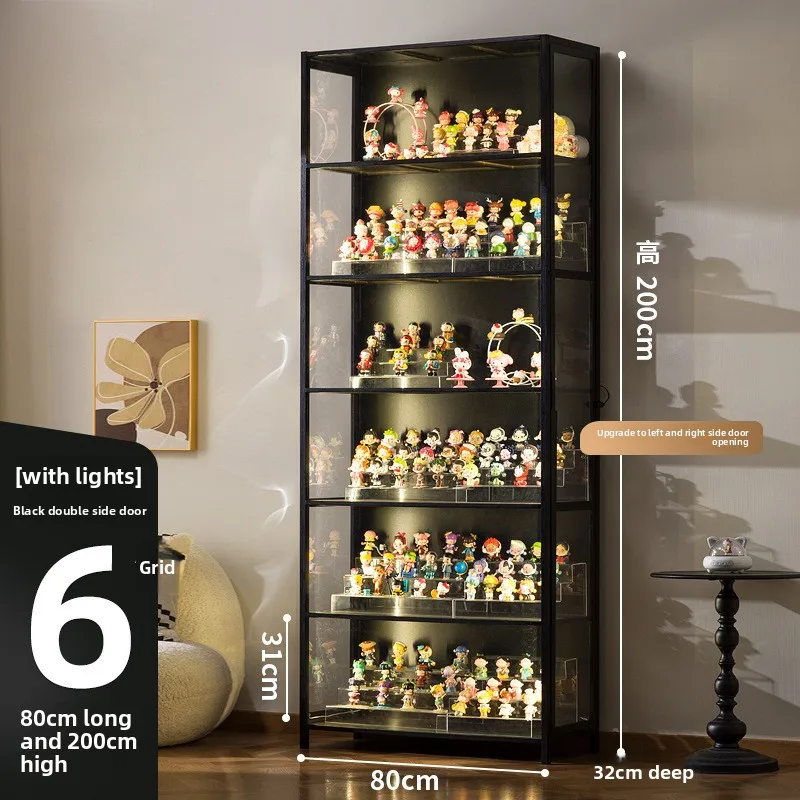 Luxury Glass Door Wood Cabinet - Image 17