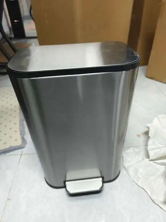 20/50L Stainless Steel Kitchen Trash Can Soft-Close Lid - Removable Inner Bucket  Hands-Free - Image 2