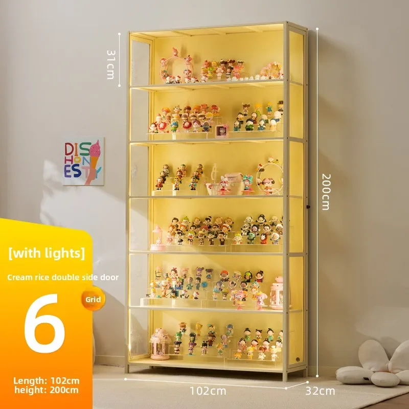 Luxury Glass Door Wood Cabinet - Image 7
