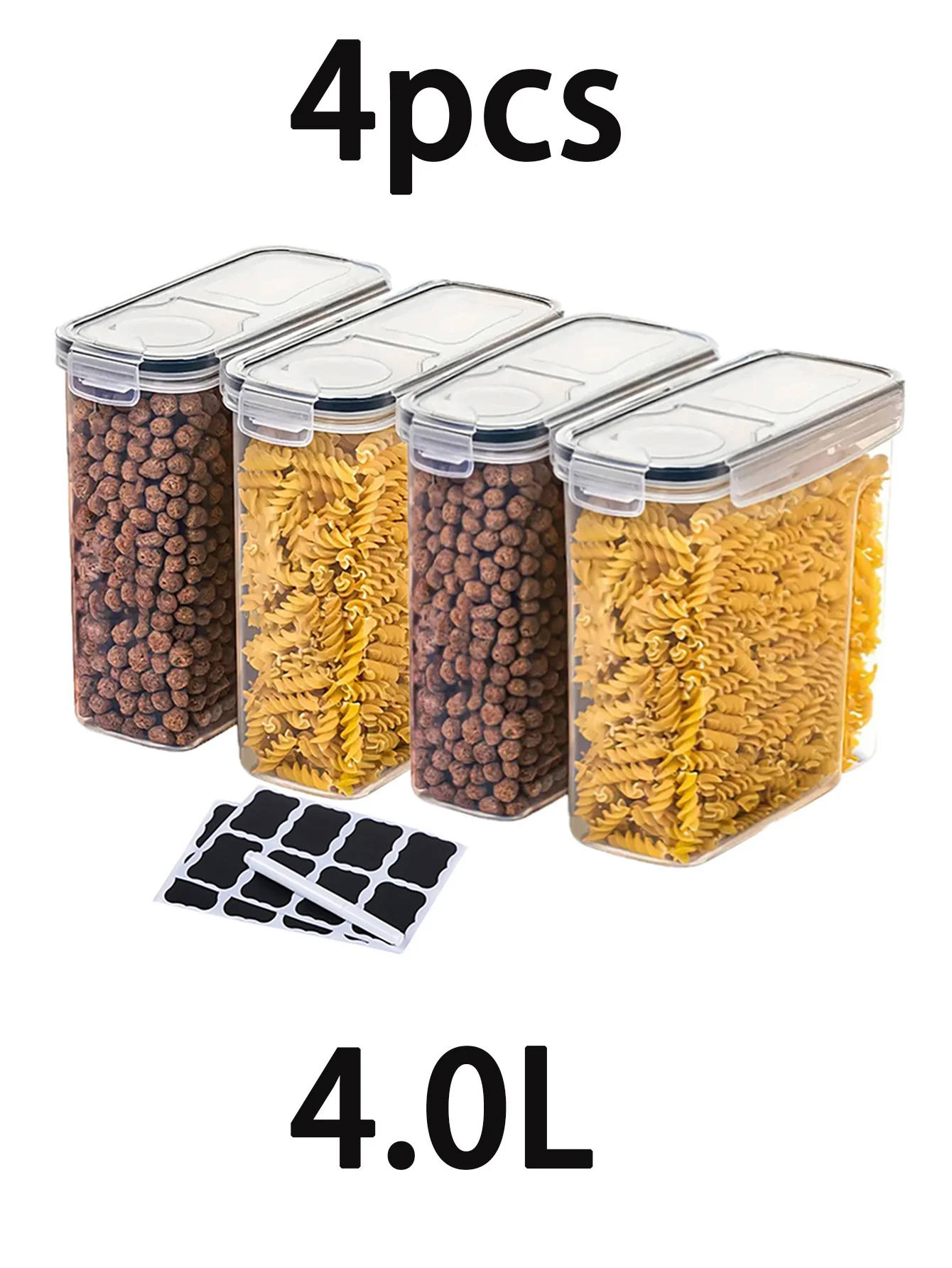 4pcs4l  Large Food Storage Containers With Lids - Image 3