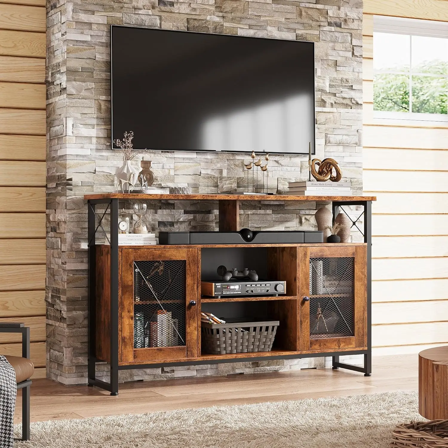 TV Stand 55 inch Entertainment Center with Storage - Image 2