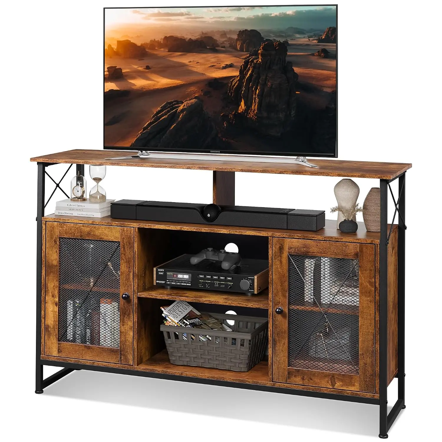 TV Stand 55 inch Entertainment Center with Storage - Image 1