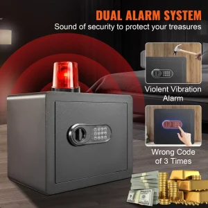1.2/0.5 Cubbic Ft Electronic Safe Deposit  Box W/ Digital Access & Override Keys - Thumbnail Image 5
