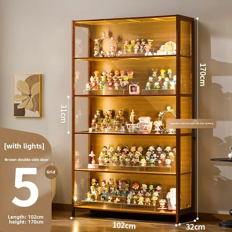 Luxury Glass Door Wood Cabinet - Image 6