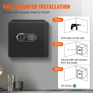 1.2/0.5 Cubbic Ft Electronic Safe Deposit  Box W/ Digital Access & Override Keys - Thumbnail Image 6