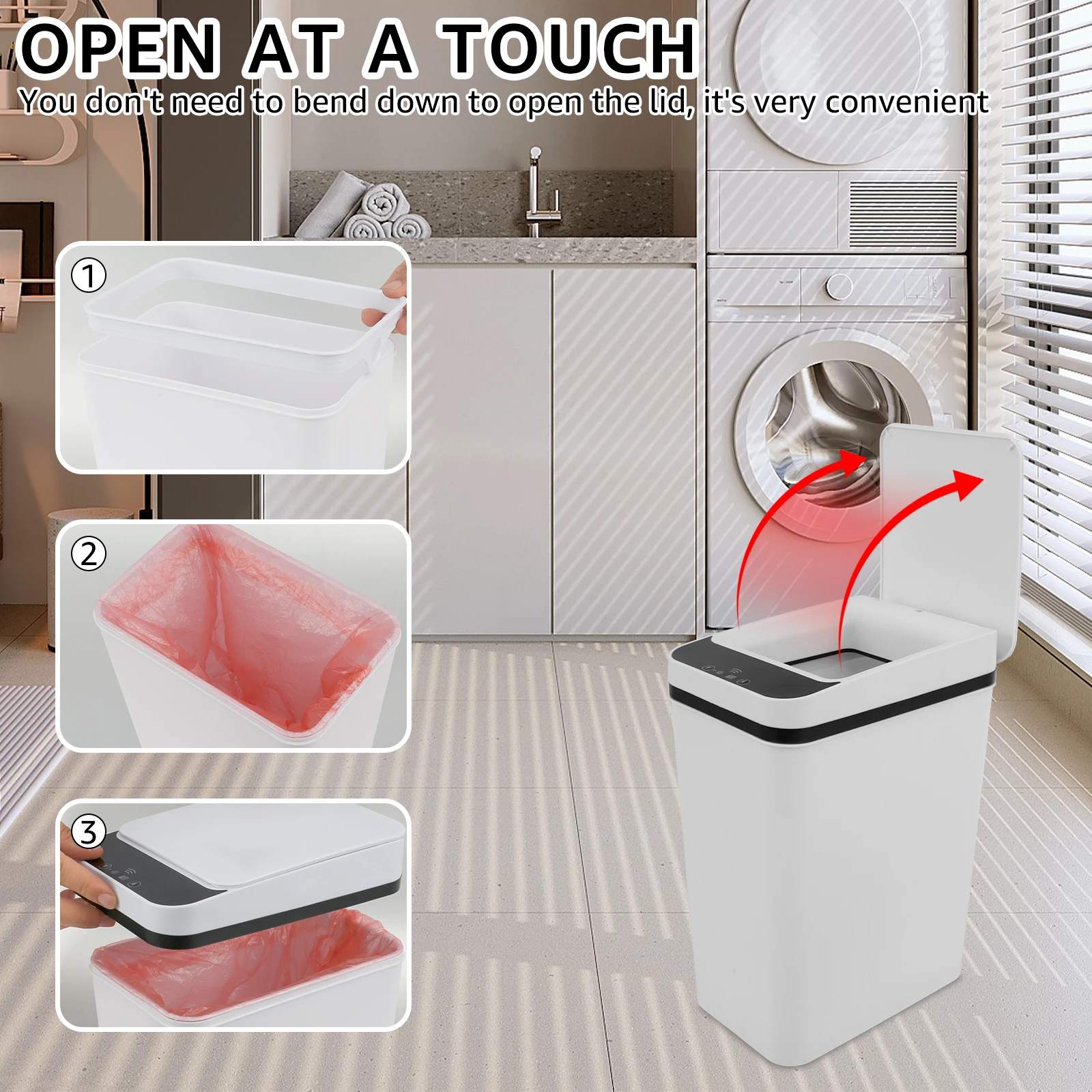 Automatic Sensor Trash Can 12L Touchless - Image 5