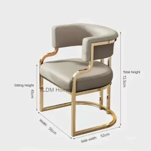 Luxury Dining Chairs wrought Iron Backrest - Thumbnail Image 5
