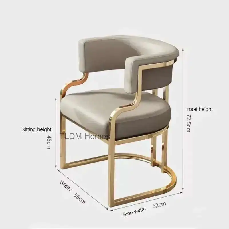 Luxury Dining Chairs wrought Iron Backrest - Image 5