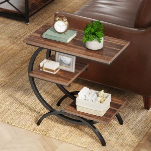 C-Shaped End Table,3-Tier - Thumbnail Image 5