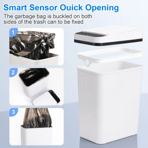 2 Pack 12L & 18L Automatic Trash Can Touchless Motion Sensor - Thumbnail Image 5