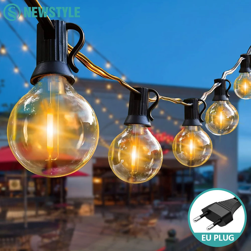 Outdoor LED Waterproof  String Light EU Plug Shatterproof Bulb - Image 2