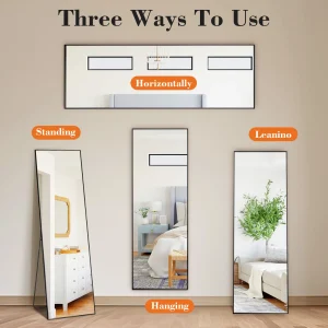 68"x26" Full Length Mirror Free Standing Aluminum Frame - Thumbnail Image 5