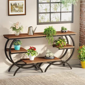 C-Shaped End Table,3-Tier - Thumbnail Image 4