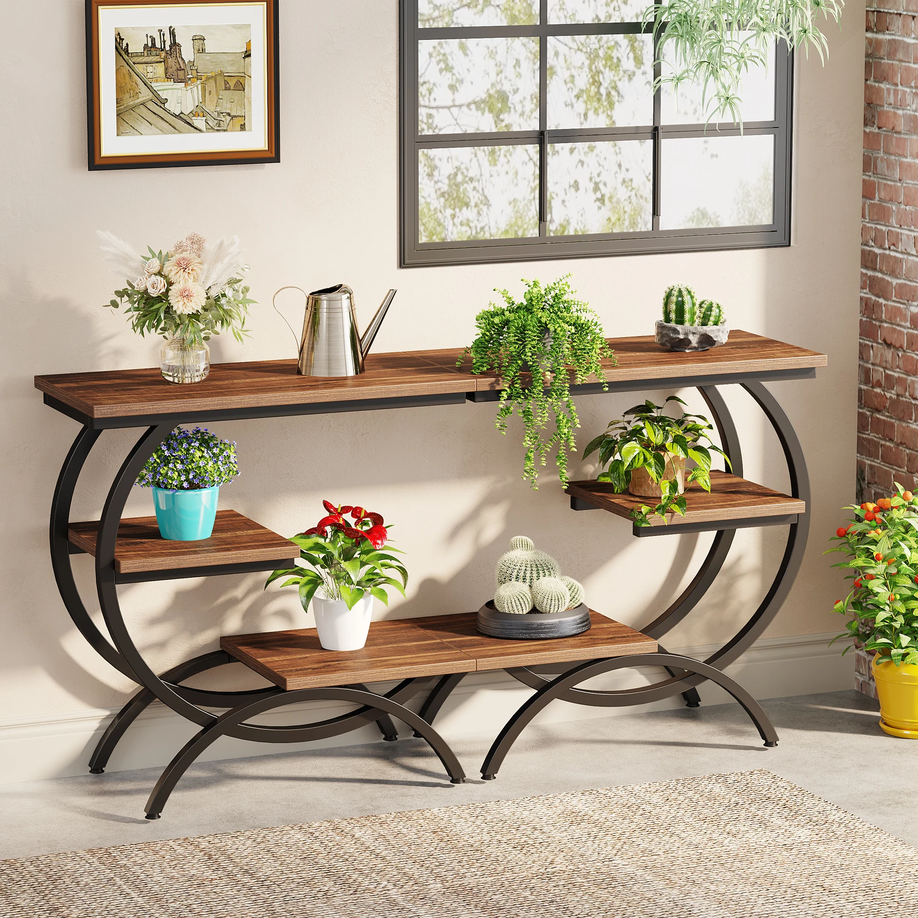 C-Shaped End Table,3-Tier - Image 4