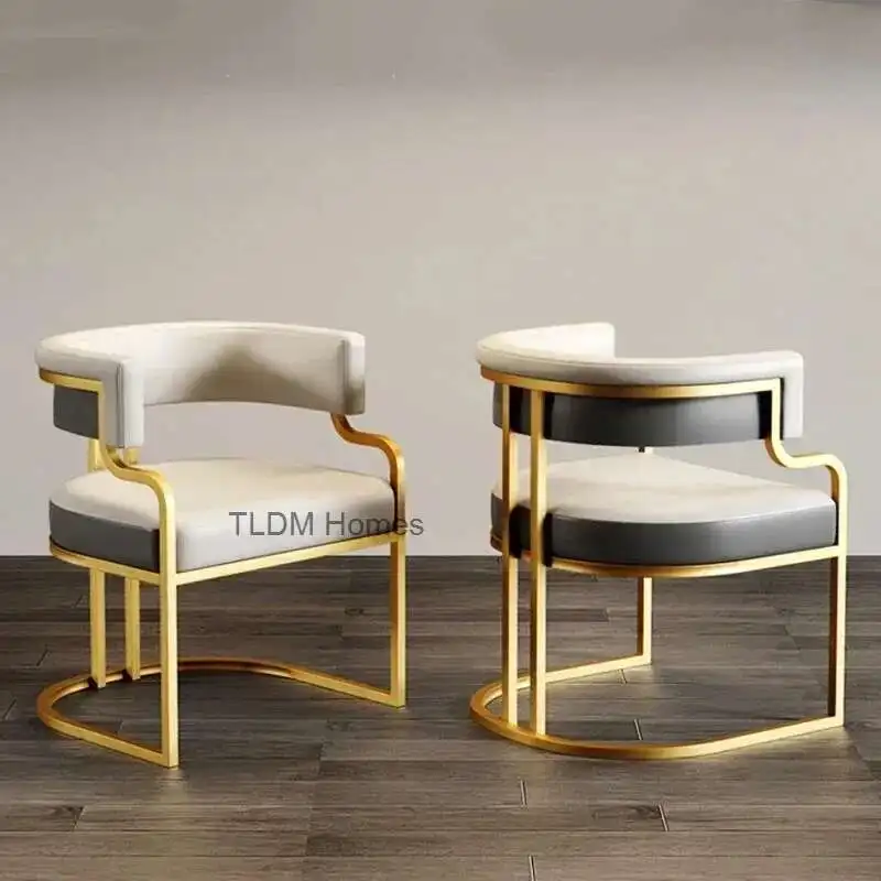 Luxury Dining Chairs wrought Iron Backrest - Image 4