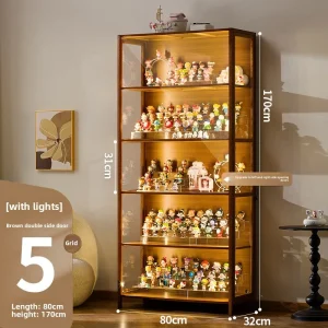 Luxury Glass Door Wood Cabinet - Thumbnail Image 9