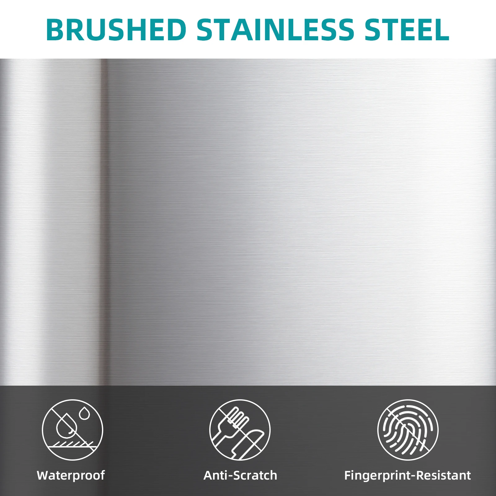 20/50L Stainless Steel Kitchen Trash Can Soft-Close Lid - Removable Inner Bucket  Hands-Free Step - Image 8