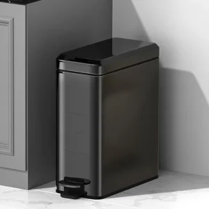 Feet With Lid Garbage Can Household Stainless Steel Large Capacity - Thumbnail Image 7