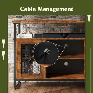 TV Stand 55 inch Entertainment Center with Storage - Thumbnail Image 4