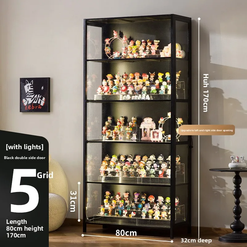 Luxury Glass Door Wood Cabinet - Image 15