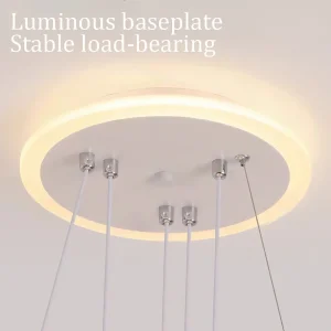 LED Chandelier with Three Spherical Lamps - Thumbnail Image 6