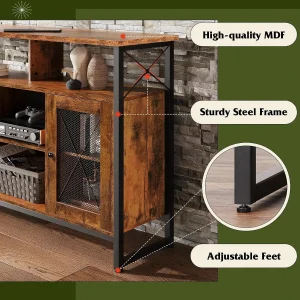 TV Stand 55 inch Entertainment Center with Storage - Thumbnail Image 6